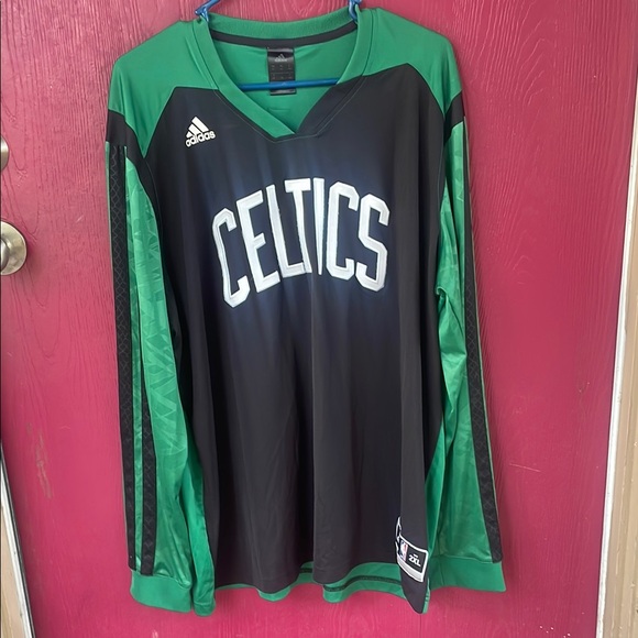 adidas Other - BOSTON Celtics  NBA ADIDAS Long Sleeve WARM UP Jersey 2xl